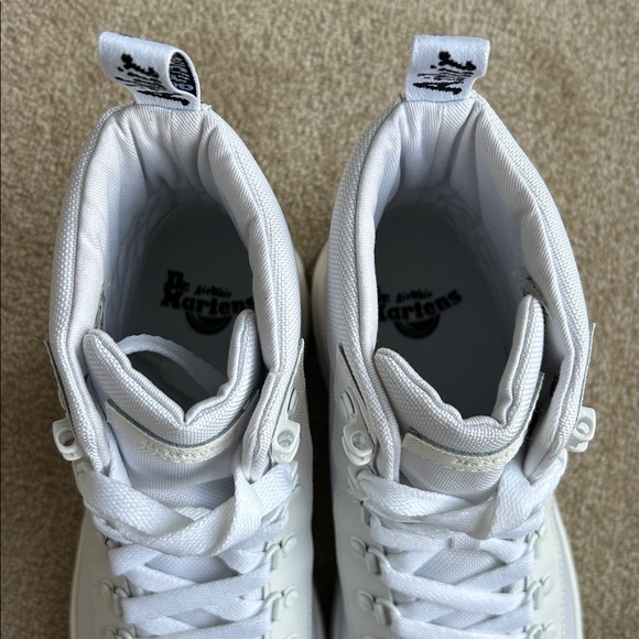 Doc Martens Mono White Poly Casual Combat Boots Air Wair Women’s size 10 - Picture 8 of 10